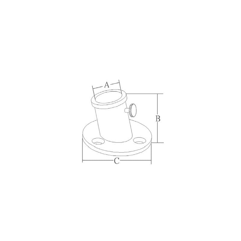 BASE INOX PER ASTE BANDIERA - 5252288 - MARINE TOWN