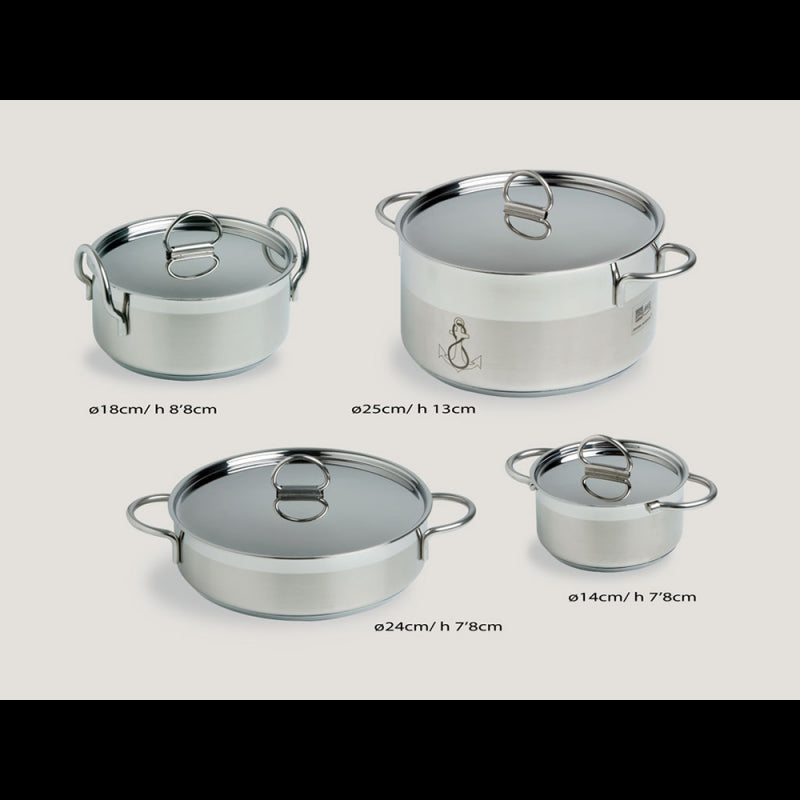 BATTERIA PENTOLE IMPILABILE PICCOLA - 2120002 - MARINE BUSINESS