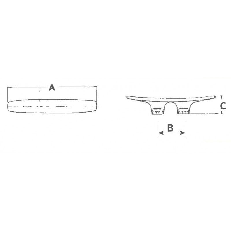 BITTA IN ACCIAIO INOX MM.215 - 4645500 - FORNITURE NAUTICHE ITALIANE