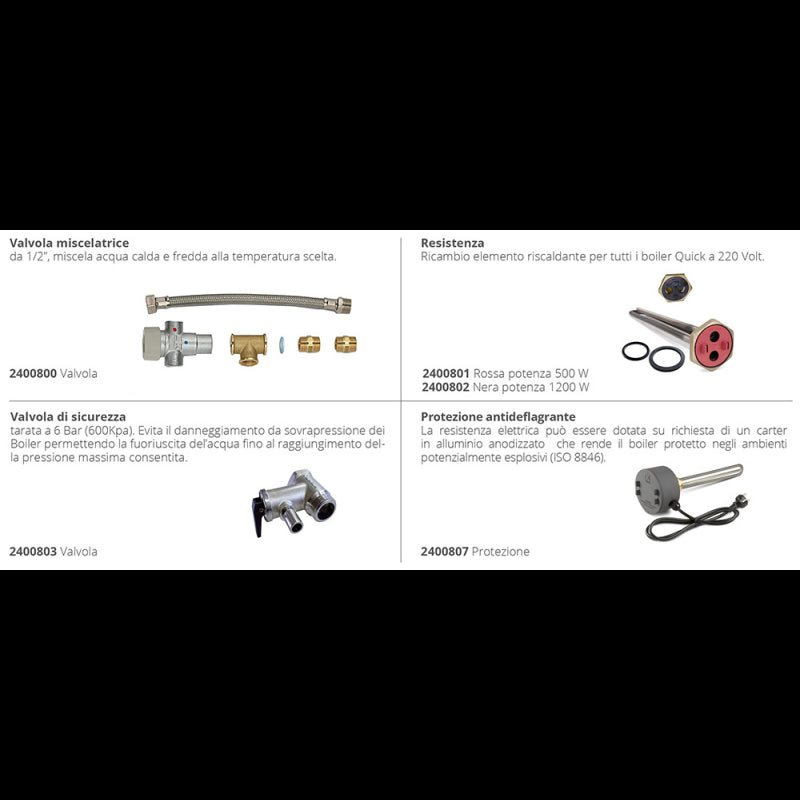 BOILER B3 60 LT CON SCAMBIATORE - 2400760 - QUICK