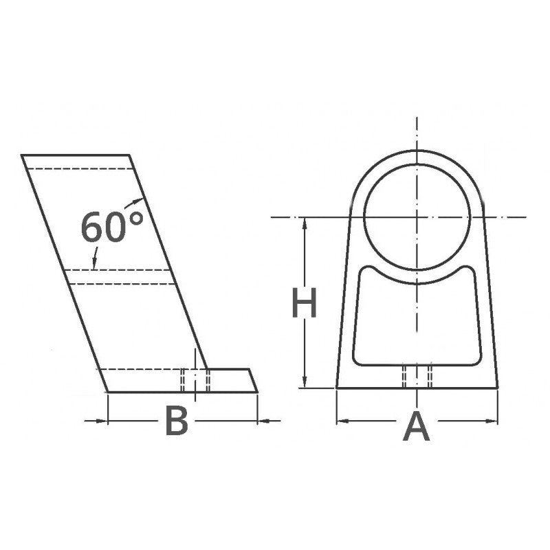 CENTRALE ACCIAIO INOX 316 Ø MM.22 - 2944022 - FORNITURE NAUTICHE ITALIANE