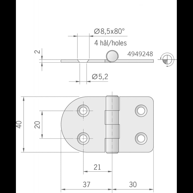 CERNIERA INOX MM.67X40 STANDARD - 4949248 - ROCA