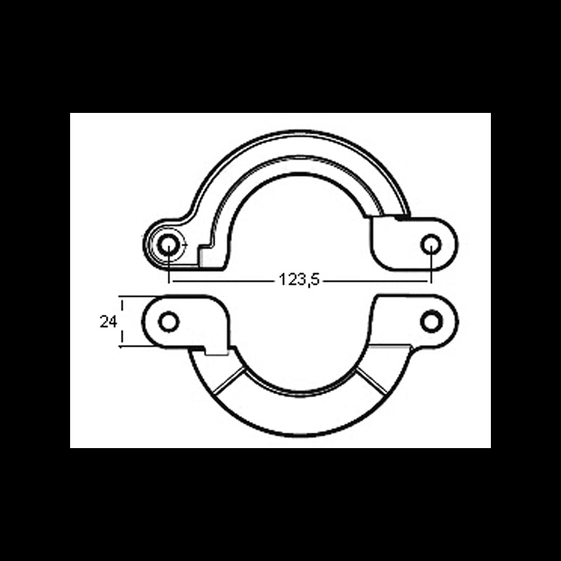 COLLARE ALLUMINIO YANMAR 2 PEZZI - 2626719A - TECNOSEAL