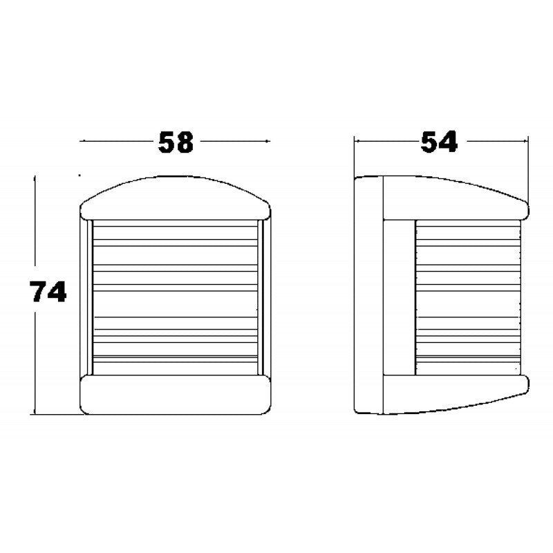 FANALE  PRUA 225° ZEUS - 4060002 - FORNITURE NAUTICHE ITALIANE