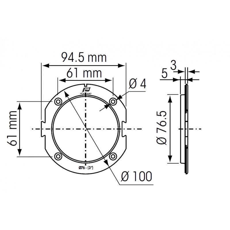COLLARINO DI RINFORZO CF.5 PZ - P54390 - PLASTIMO 5 pz