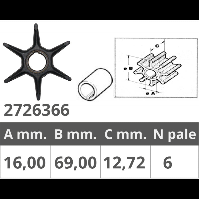 GIRANTE EVINRUDE 2T 25,30,35,40HP - 2726366 - FINNORD