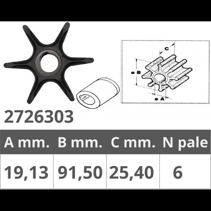 GIRANTE JOHNSON/EV. 2T 40-60HP - 2726303 - FINNORD
