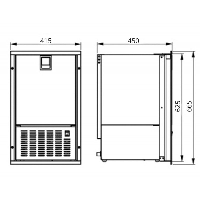 FABBRICATORE GHIACCIO PORTA ACCIAIO - 2400111 - INDEL WEBASTO MARINE - ISOTEMP
