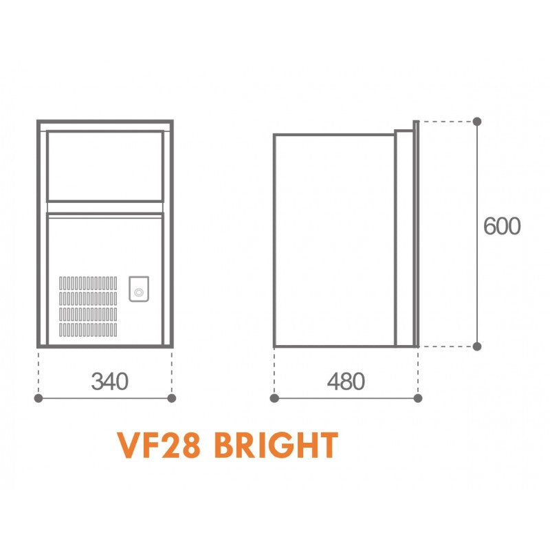 ICE MAKER VF28 BRIGHT PLUS - 2435058 - VITRIFRIGO