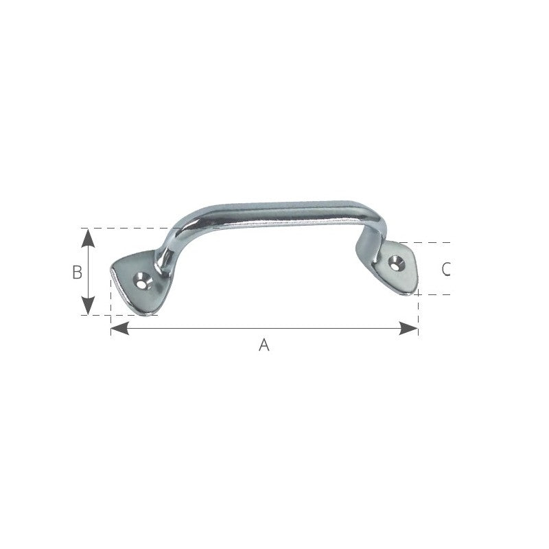 MANIGLIA OTTONE MM.165 - 4848004 - FORESTI