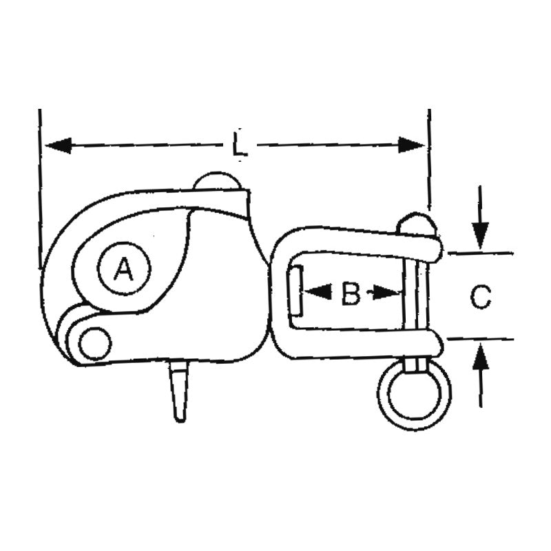 MOSCHETT.SPINNAKER C/GRILLO MM.70 - 0606776 - FORNITURE NAUTICHE ITALIANE