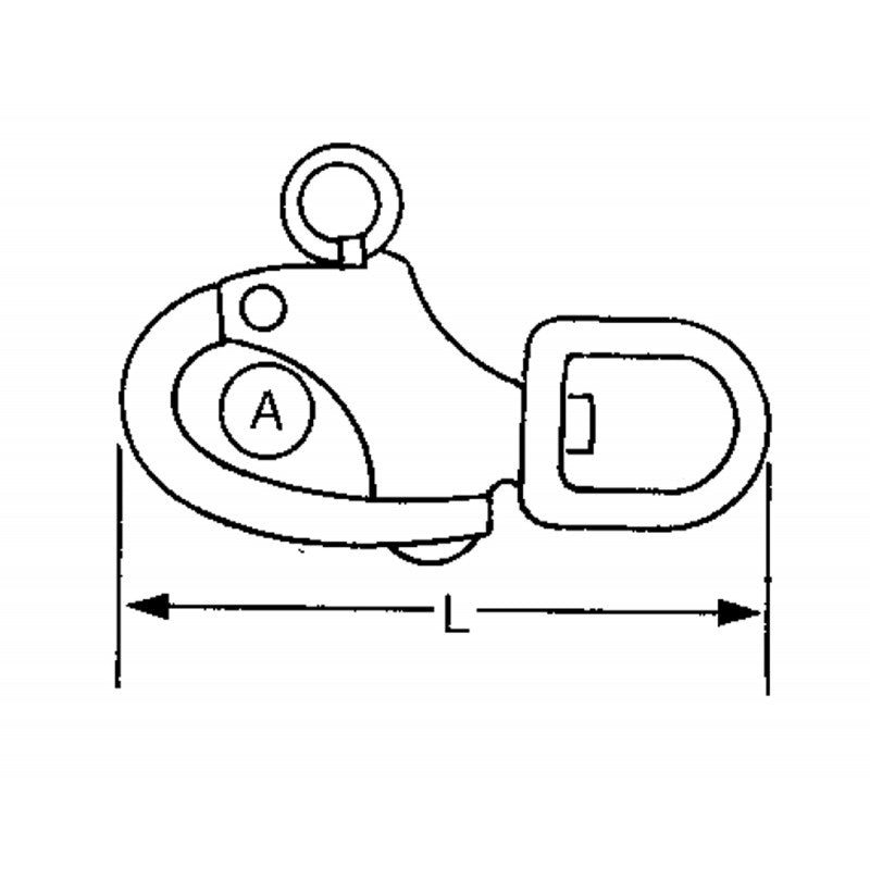 MOSCHETTONE SPINNAKER MM.87 - 0606771 - FORNITURE NAUTICHE ITALIANE