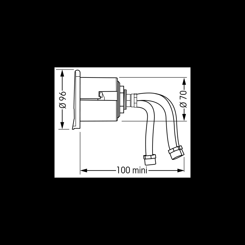 NICCHIA NERA TONDA CON MISCELATORE - P67544 - PLASTIMO