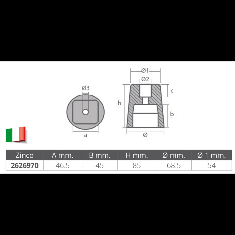 ANODO RICAMBIO Ø MM.36 x 3 - 2626970 - ENRICO POLIPODIO