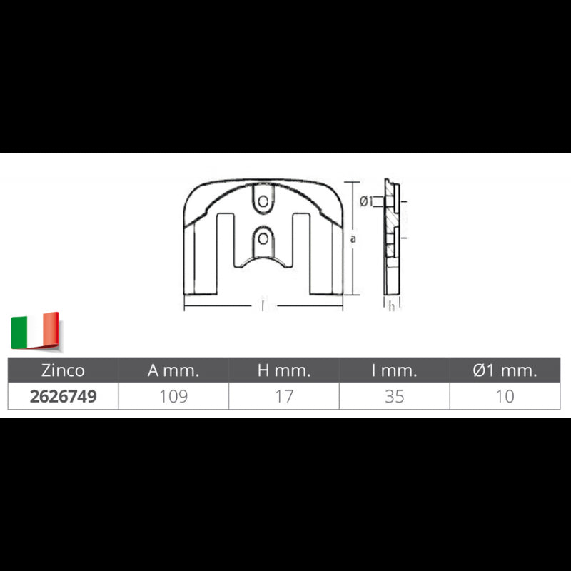 PIASTRA ANTICAVITAZIONE YANMAR - 2626749 - TECNOSEAL
