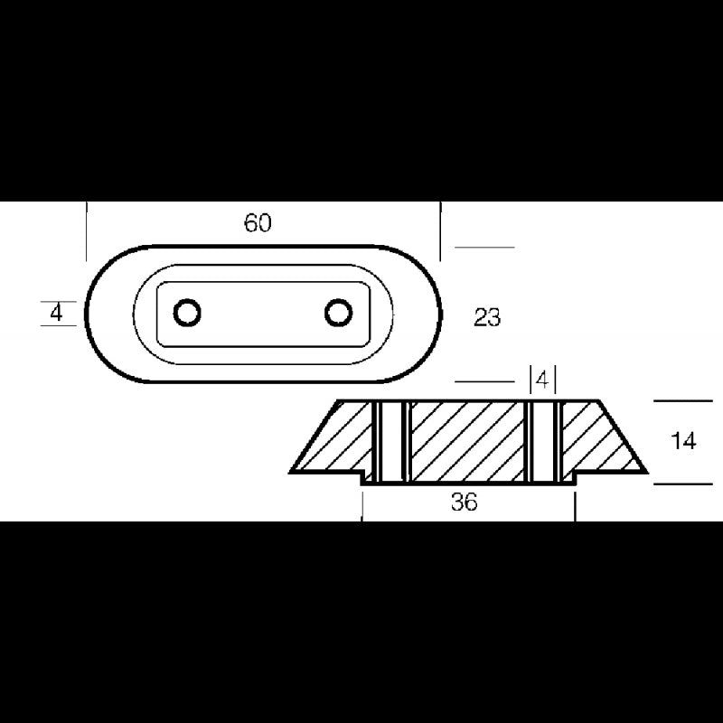 PIASTRA  IN ALLUMINIO 2-15 HP - 2626951A - TECNOSEAL