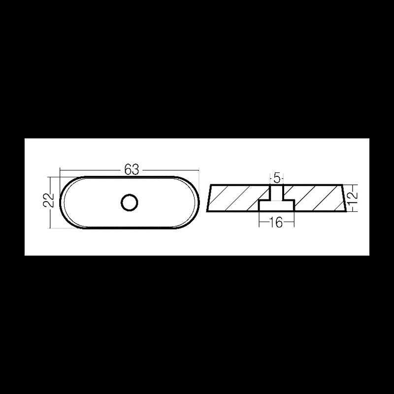 ANODO PIEDE YAMAHA 6/8HP 4T ALL - 2626433A - TECNOSEAL