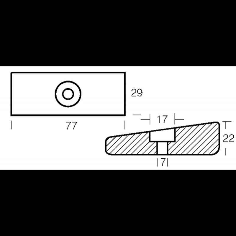 PIASTRINA FUORIBORDO 75/225 HP-XR6 - 2626316 - ENRICO POLIPODIO