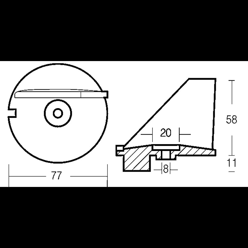 PINNA TOHATSU 60/70/90/120/140HP - 2626754 - ENRICO POLIPODIO