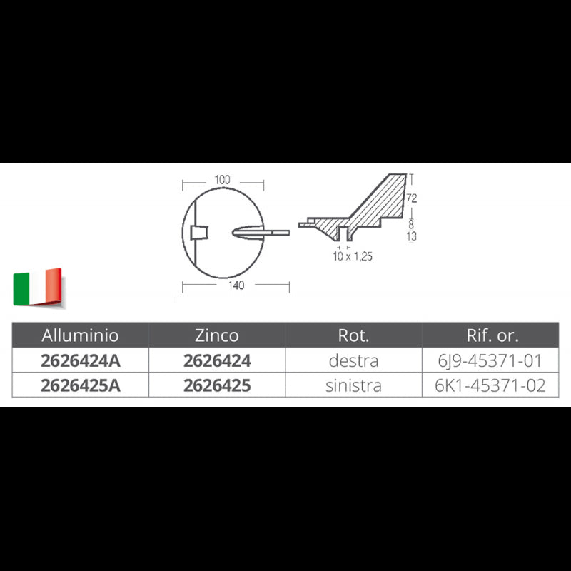 PINNA DESTRA 150-200 HP ZN - 2626424 - ENRICO POLIPODIO