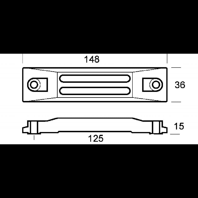 PLACCA  IN ALLUMINIO 35-50 HP - 2626953A - TECNOSEAL