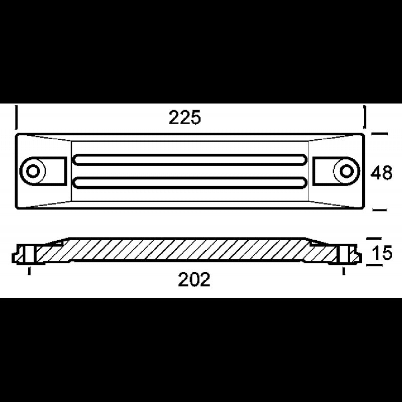 PLACCA IN ALLUMINIO 75-130-225 HP - 2626954A - ENRICO POLIPODIO