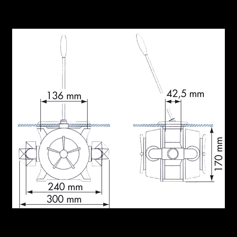 POMPA A MANO DOPPIO EFFETTO - P11724 - PLASTIMO