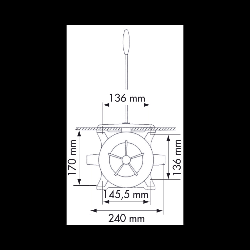POMPA A MANO SEMPLICE EFFETTO - P11722 - PLASTIMO