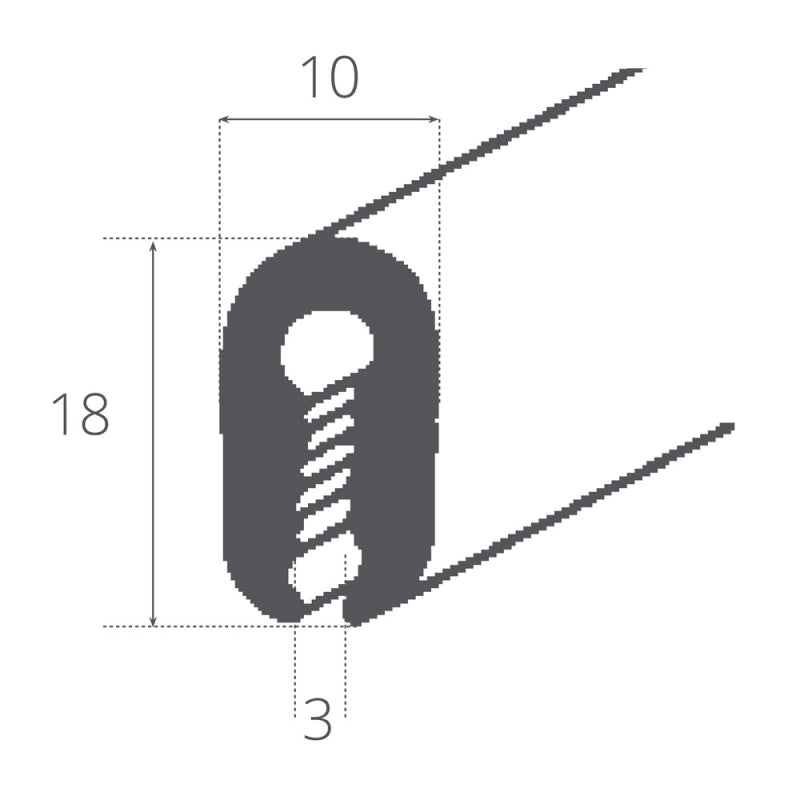 PROFILO DI FINITURA NERO MT 20 - 6566071 - TESSILMARE