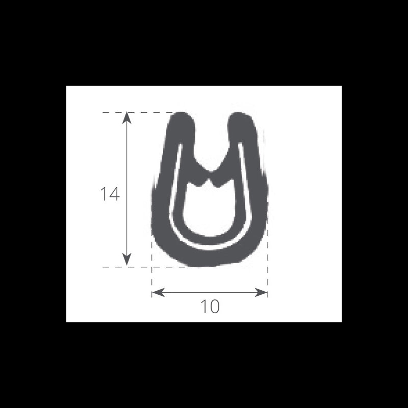 PROFILO PVC NERO MT50 - 6566129 - FORNITURE NAUTICHE ITALIANE