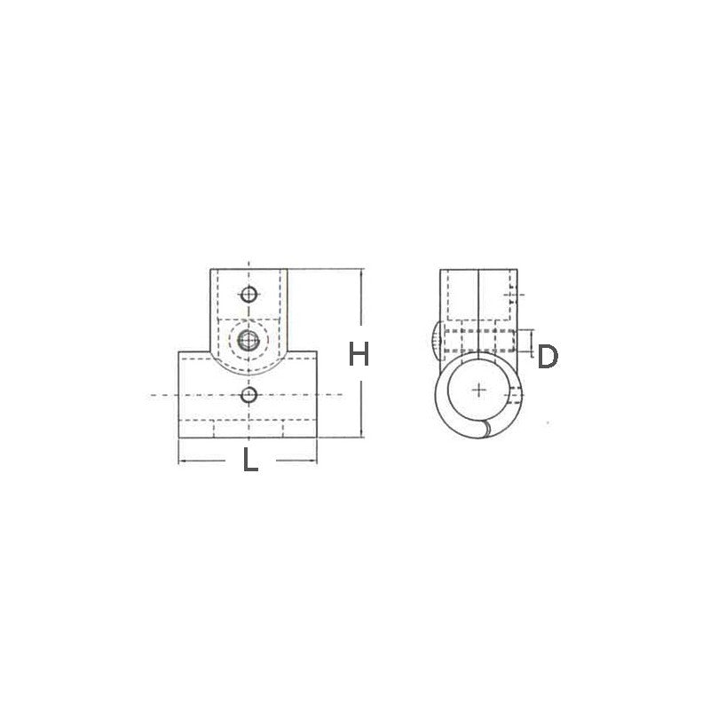 TEE INOX APRIBILE 90° Ø MM.25 - 2929426 - FORNITURE NAUTICHE ITALIANE