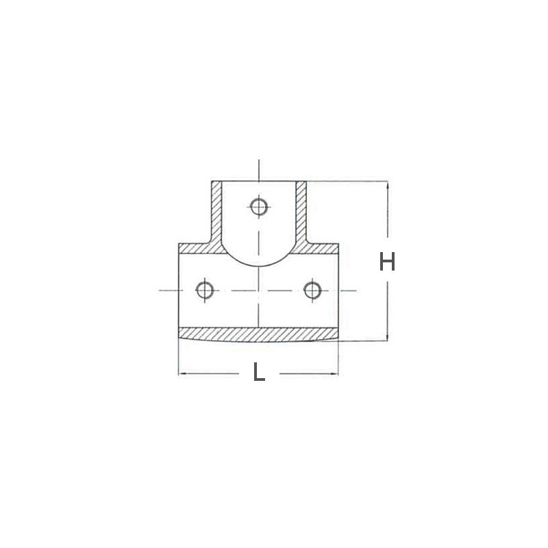 TEE INOX 90° Ø MM.22 - 2929422 - FORNITURE NAUTICHE ITALIANE