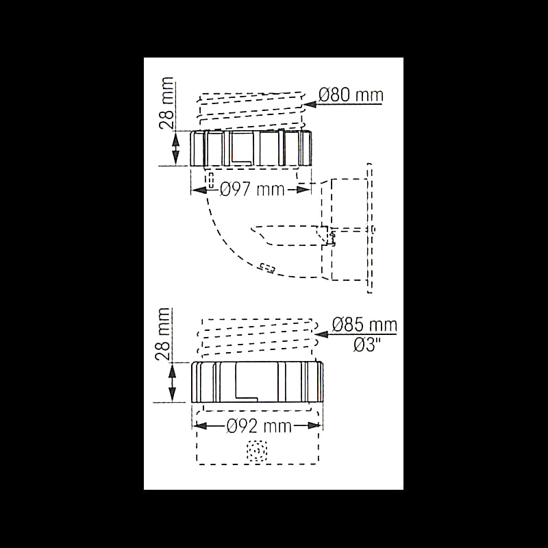 RACCORDO EZ AIR Ø MM 80 - P67912 - PLASTIMO