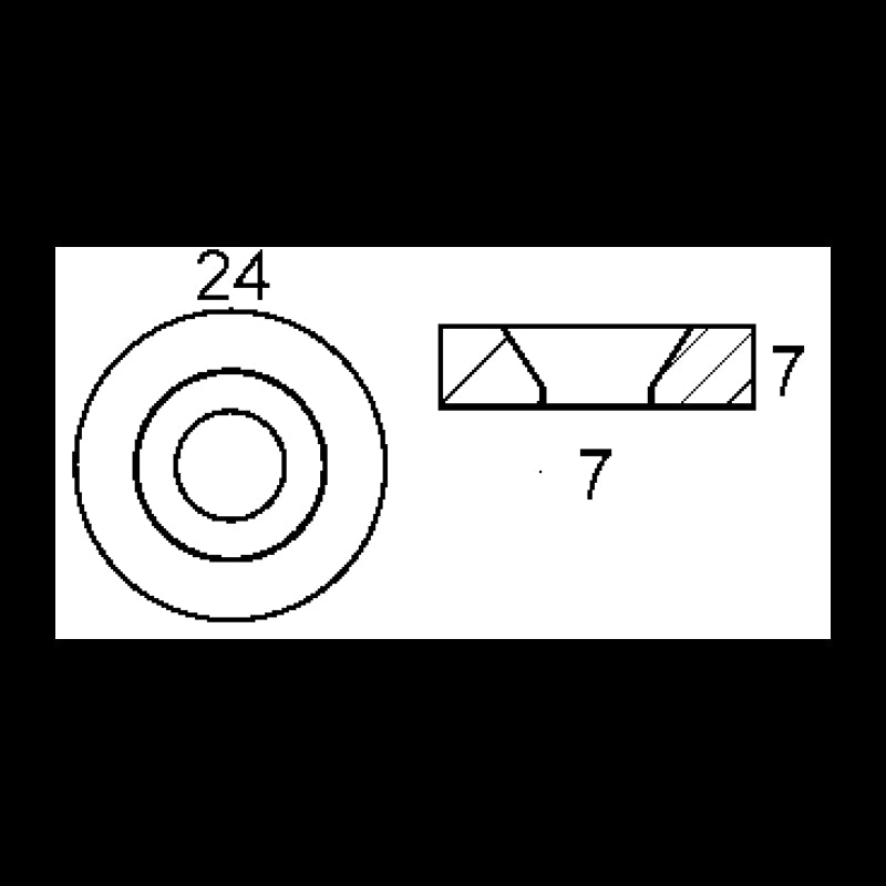 RONDELLA  IN ALLUMINIO 8/20 HP - 2626950A - TECNOSEAL