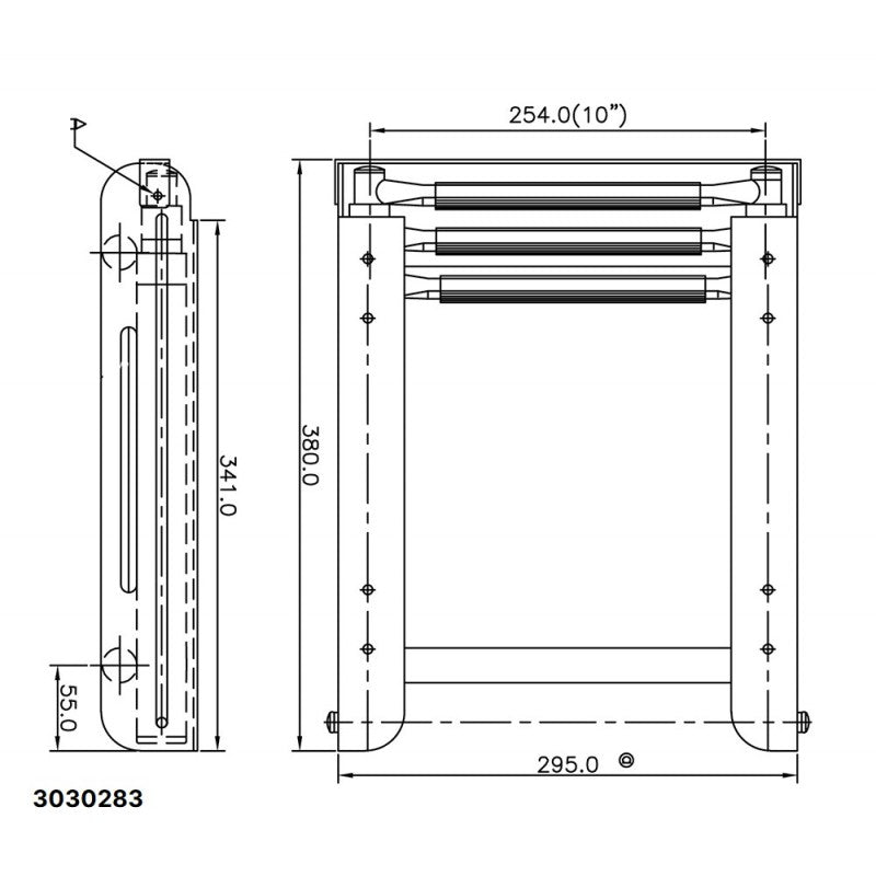 SCALETTA INOX A SCOMP. GRAD. BIANCO - 3030282 - FORNITURE NAUTICHE ITALIANE
