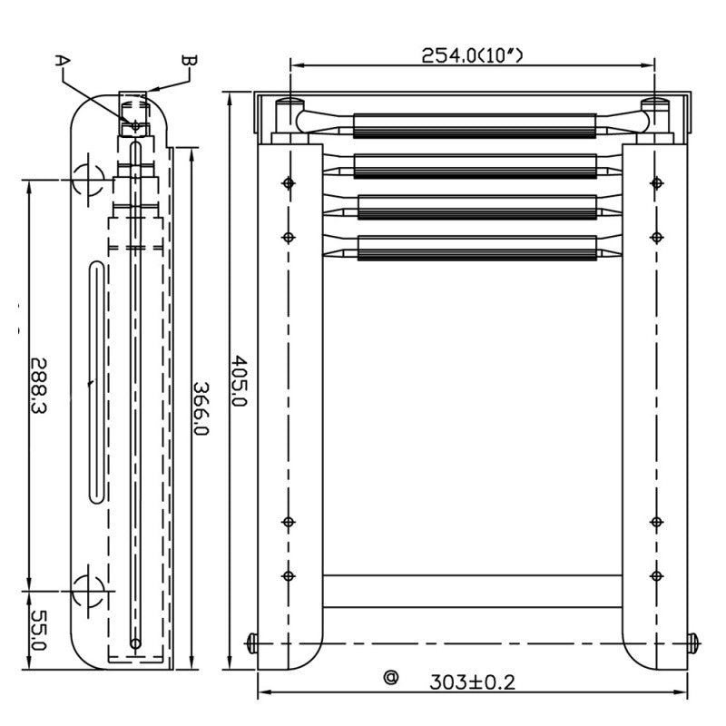 SCALETTA INOX GRADINO NERO - 3030284 - FORNITURE NAUTICHE ITALIANE