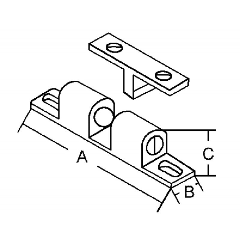 SCROCCHETTO A DOPPIA SFERA OTTONE - 4848632 - FORNITURE NAUTICHE ITALIANE