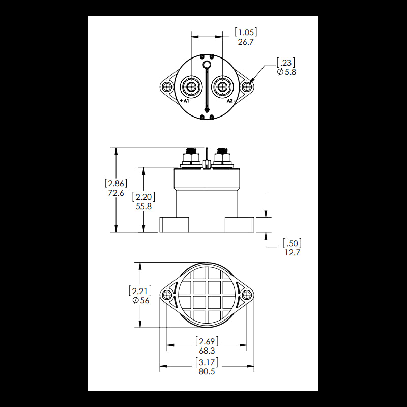 SOLENOIDE SERIE L 250A 12/24V - 4109012 - BLUE SEA