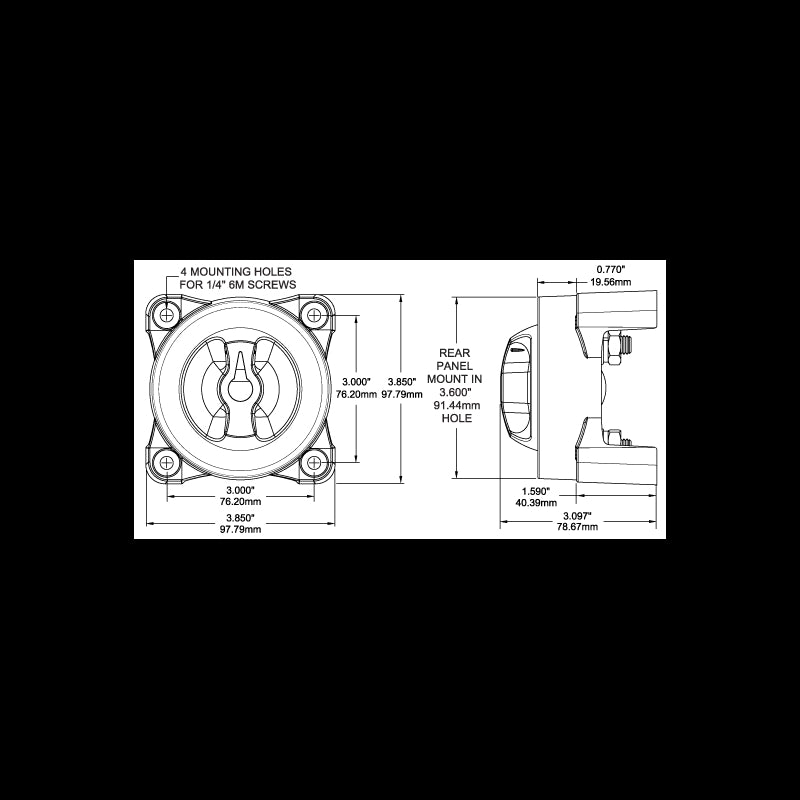 STACCA BATTERIA ON-OFF SERIE E - 4109003E - BLUE SEA