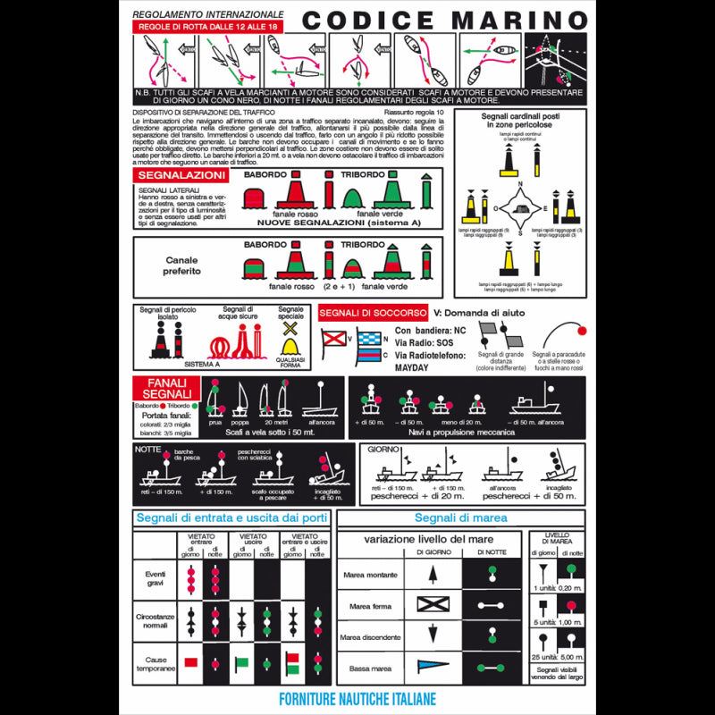 TABELLA CODICE MARINO CM. 16X24 - 5252159 - ERREGRAFICA