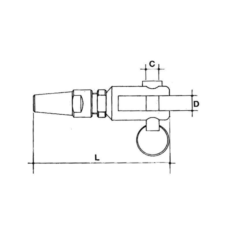 TERMINALE RAPIDO A FORCELLA Ø MM.6 - 0606416 - MAVI MARE