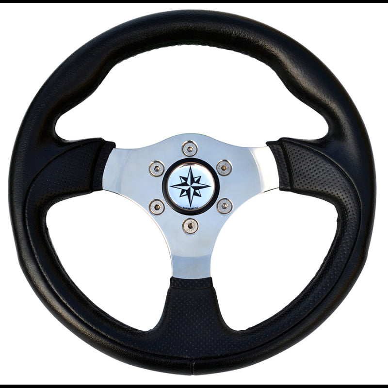 RUOTA TIMONE T12 NERO Ø MM.300 - 4345232 - SAVORETTI