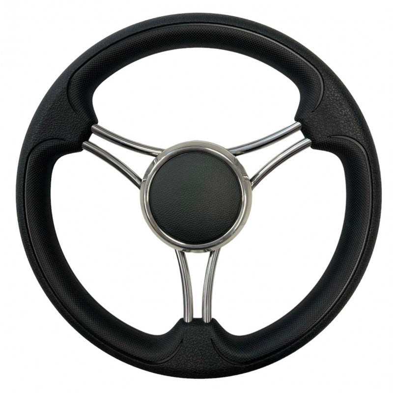 RUOTA TIMONE NERO PELLE Ø MM.350 - 4345535 - SAVORETTI