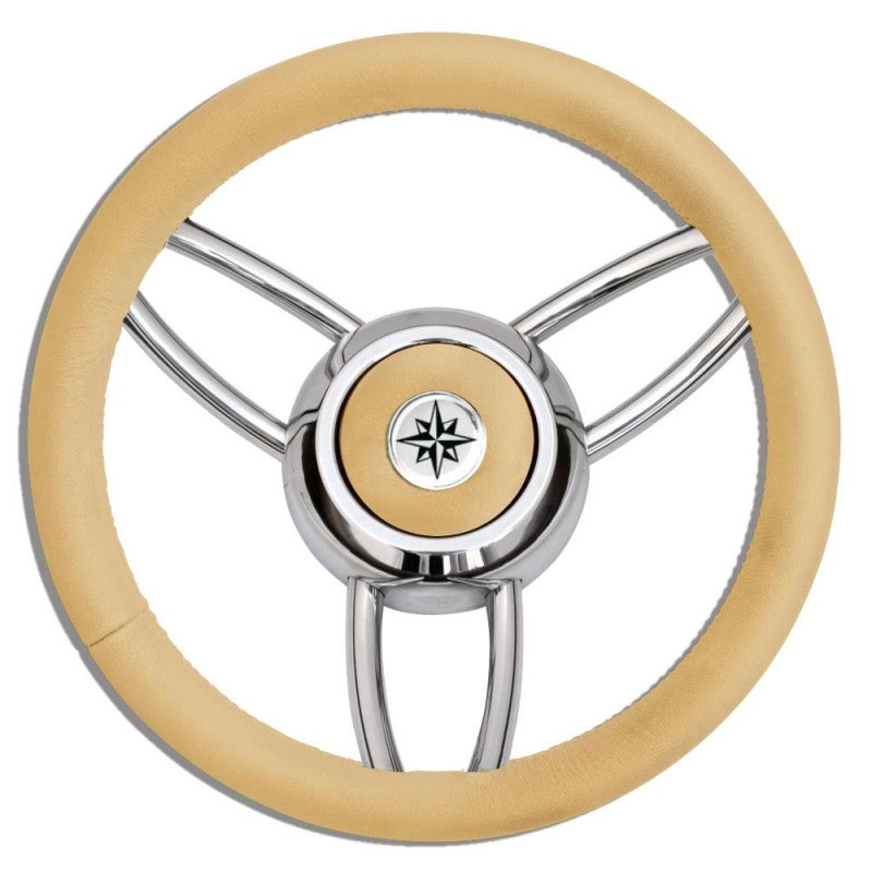 RUOTA TIMONE T26 BEIGE Ø MM.350 - 4345448 - SAVORETTI