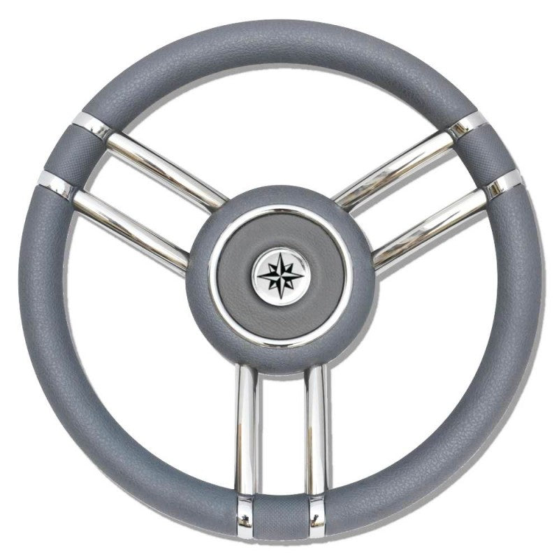 RUOTA TIMONE T27 GRIGIO Ø MM.350 - 4345446 - SAVORETTI
