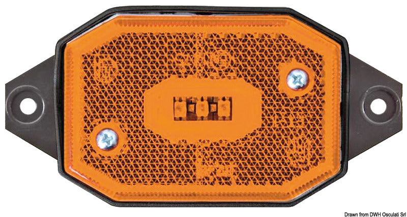 Fanale posizione LED laterale luce arancio staffa