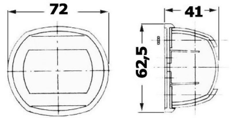 Fanale a led 112,5 verde