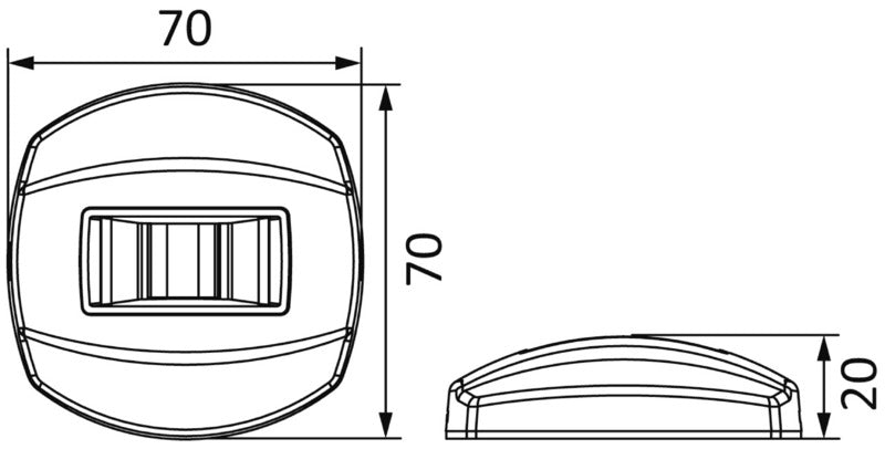 Luce di via NEMO - poppa 135° in blister montaggio verticale