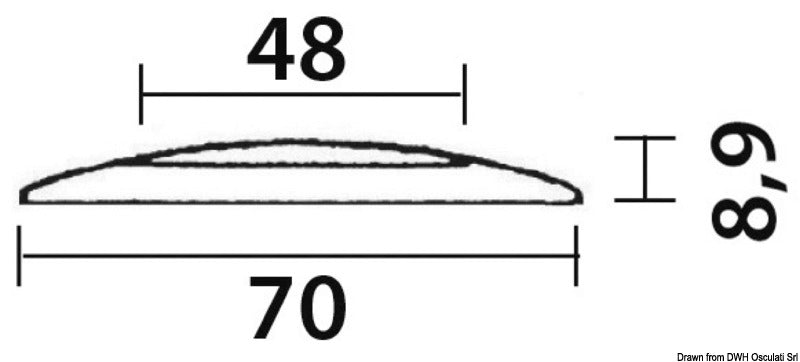 Plafoniera LED bianca senza incasso