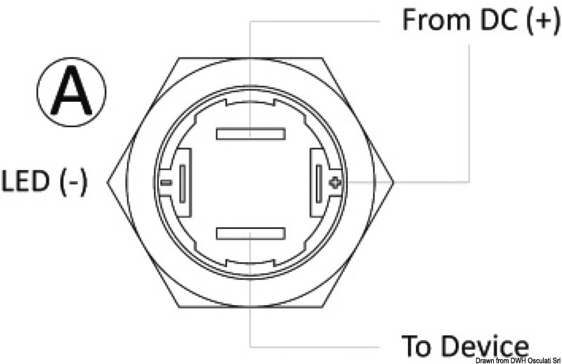 Interruttore FLAT inox ON-OFF 12 V bianco
